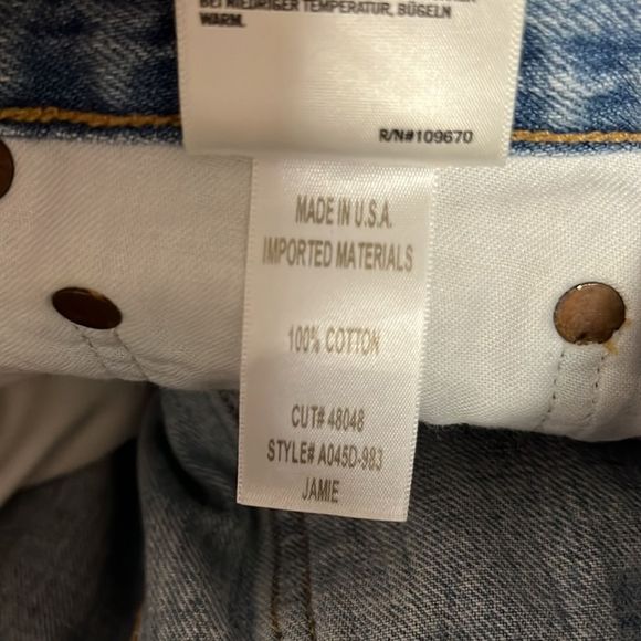 Agolde Light Blue Distressed Ankle Jeans - Picture 8 of 8